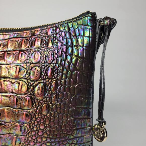 BRAHMIN Katie Black Pearl Ombre Melbourne Crossbody Purse Hologram NWT - Picture 4 of 11